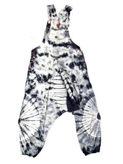 Monos, Petos y Vestidos largos - Peto Largo Tie Dye monocolor PAHC46 - Modelo Negro