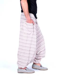 Pantalón Hippie Unisex tiro muy bajo y Rayas [PAHC48]. Pantalones Hippies para comprar al por mayor o detalle  en la categoría de Ropa Hippie Bohemia de Hombre, Artesanal | ZAS.