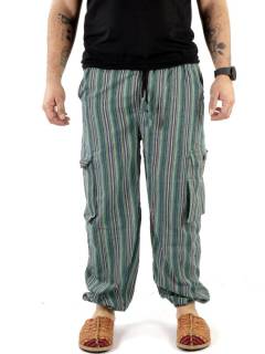 Pantalón hippie Jogger de rayas 6 bolsillos [PAHC51]. Pantalones Hippies para comprar al por mayor o detalle  en la categoría de Ropa Hippie de Hombre, Artesanal | ZAS.