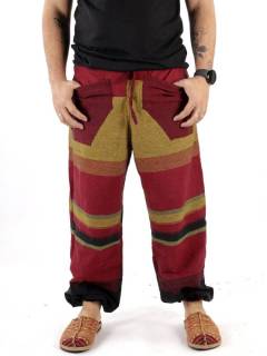 Pantalón Jogger Hippie con Bandas Multicolor [PAHC54]. Pantalones Hippies para comprar al por mayor o detalle  en la categoría de Ropa Hippie de Hombre, Artesanal | ZAS.
