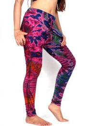 ZAS robapinzas.com | Pantalón hippie  largo ajustado de rayón teñido Tie Dye (teñido nudos)  con  bolsillos laterales y cintura con cordón Talla única (M,L). La técnica de teñido Tie Dye es totalmente manual técniamente no hay dos prendas exactamente igulaes por lo que los patrones y colores son aproximados.