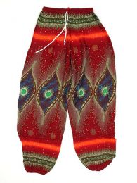 Modelo: Granate Pantalones Hippie Harem - Pantalón unisex hippie PAPA04 - Modelo Granate