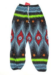 Modelo: Negro Pantalones Hippie Harem - Pantalón unisex hippie PAPA04 - Modelo Negro