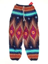 Pantalones Hippie Harem - Pantalón unisex hippie PAPA04 - Modelo Azul