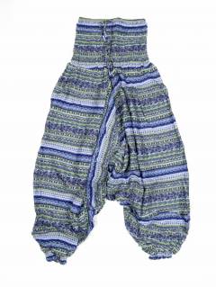 Pantalones Hippie Harem - Pantalón hippie ancho PAPA06 - Modelo Azul