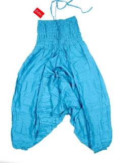 Modelo: Azul Monos, Petos y Vestidos largos - Mono hippie ancho y tiro muy PAPA12-M - Modelo Azul
