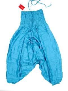 Pantalones Hippie Harem - Pantalón hippie ancho PAPA12 - Modelo Azul