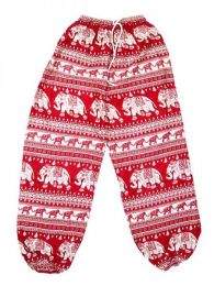 Modelo: Rojo Pantalones Hippies Largos - Pantalón unisex hippie PAPA15 - Modelo Rojo