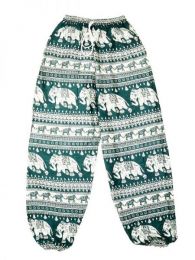 Modelo: Verde Pantalones Hippies Largos - Pantalón unisex hippie PAPA15 - Modelo Verde