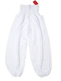 Modelo: Blanco Pantalones Hippie Harem - Pantalón unisex hippie PAPA19 - Modelo Blanco