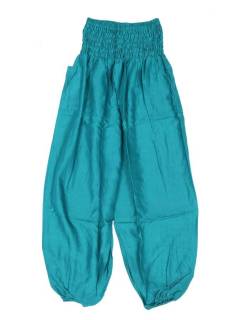 Modelo: Azul Pantalones Hippie Harem - Pantalón unisex hippie PAPA19 - Modelo Azul