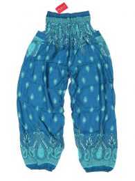 Pantalones Hippie Harem - Pantalón unisex hippie PAPA20 - Modelo Azul