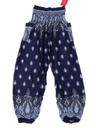 Pantalones Hippie Harem - Pantalón unisex hippie PAPA20 - Modelo Azul os