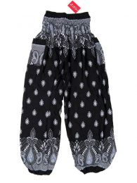 Pantalones Hippie Harem - Pantalón unisex hippie PAPA20 - Modelo Negro