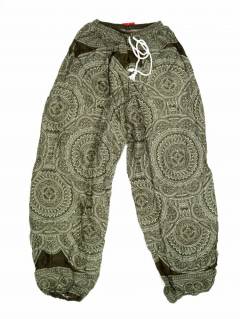 Modelo: Verde 2 Pantalones Hippie Harem - Pantalón unisex hippie PAPA22 - Modelo Verde 2