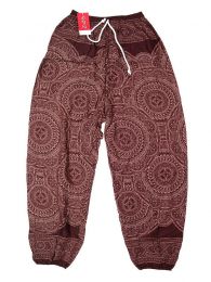 Modelo: Marrón Pantalones Hippie Harem - Pantalón unisex hippie PAPA22 - Modelo Marrón