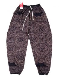 Modelo: Negro Pantalones Hippie Harem - Pantalón unisex hippie PAPA22 - Modelo Negro