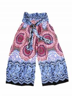 Pantalones Hippie Harem - Pantalon amplio con estamdo PAPI01-B - Modelo Azul cl
