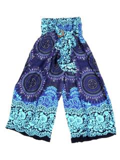 Modelo: Azul Pantalones Hippie Harem - Pantalon amplio con estamdo PAPI01 - Modelo Azul