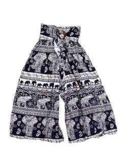 Pantalones Hippies Yoga - Pantalon amplio con estampado PAPI02 - Modelo Azul