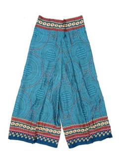 Modelo: Azul Pantalones Hippie Harem - Pantalon amplio pierna cruzada PAPI03 - Modelo Azul