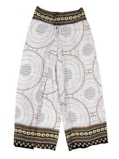 Pantalones Hippies Yoga - Pantalon amplio pierna cruzada PAPI03 - Modelo Blanco