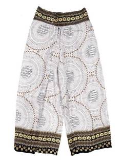 Modelo: Blanco Pantalones Hippie Harem - Pantalon amplio pierna cruzada PAPI03 - Modelo Blanco