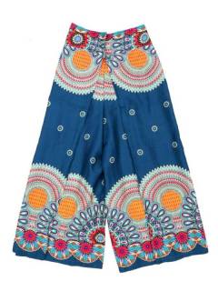 Modelo: Azul Pantalones Hippie Harem - Pantalon amplio pierna cruzada PAPI04 - Modelo Azul