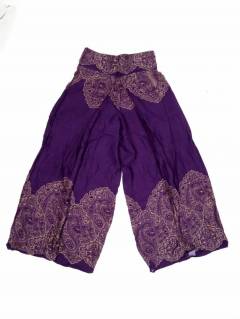 Pantalones Hippie Harem - Pantalon amplio pierna cruzada PAPI08 - Modelo Morado