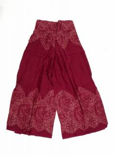 Pantalones Hippie Harem - Pantalon amplio pierna cruzada PAPI08 - Modelo Granate