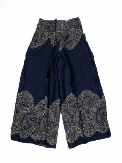 Pantalones Hippie Harem - Pantalon amplio pierna cruzada PAPI08 - Modelo Azul