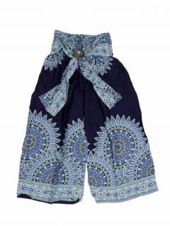 Pantalones Hippie Harem - Pantalon amplio con estamdo PAPI09 - Modelo Azul