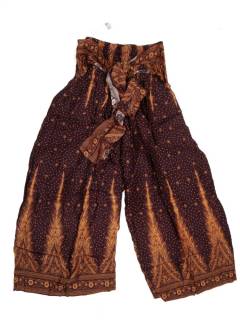 Pantalones Hippie Harem - Pantalon amplio con estamdo PAPI10 - Modelo Marrón