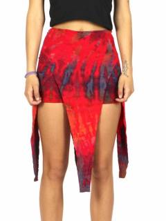 Mini Pantalón asimétrico de picos Tie Dye,  para comprar al por mayor o detalle  en la categoría de Ropa Hippie de Mujer Artesanal | ZAS. [PAPN04]
