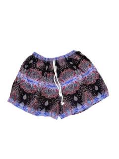 Modelo: Azul Pantalones Cortos - Pantalón hippie corto PAPN06 - Modelo Azul