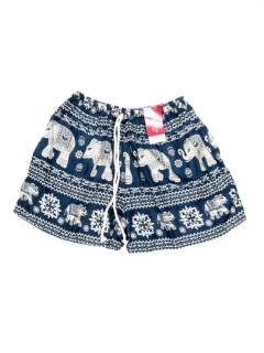 Modelo: Azul Pantalones Cortos - Pantalón hippie corto PAPN07 - Modelo Azul