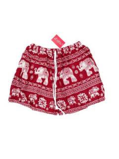 Modelo: Rojo Pantalones Cortos Verano - Pantalón hippie corto PAPN07 - Modelo Rojo