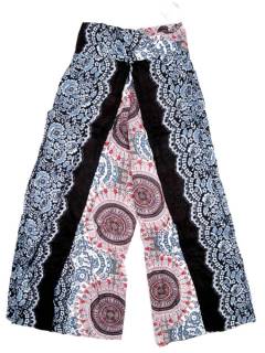 Modelo: Negro Pantalones Hippie Harem - Pantalon amplio pierna cruzada PAPN13 - Modelo Negro