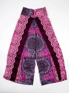 Pantalones Hippie Harem - Pantalon amplio pierna cruzada PAPN13 - Modelo Morado