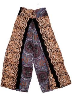 Modelo: Marrón Pantalones Hippie Harem - Pantalon amplio pierna cruzada PAPN13 - Modelo Marrón