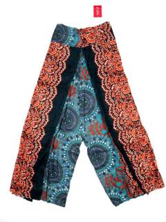 Modelo: Azul Pantalones Hippie Harem - Pantalon amplio pierna cruzada PAPN13 - Modelo Azul