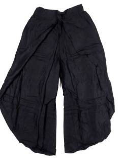 Modelo: Negro Pantalones Hippie Harem - Pantalón de rayón PAPN15 - Modelo Negro