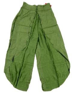 Modelo: Verde Pantalones Hippie Harem - Pantalón de rayón PAPN15 - Modelo Verde