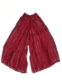 Modelo: Rojo Pantalones Hippie Harem - Pantalón de rayón PAPN18 - Modelo Rojo