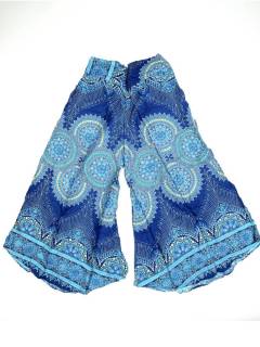 Modelo: Azul Pantalones Hippie Harem - Pantalón de rayón PAPN19 - Modelo Azul