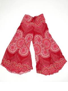 Modelo: Rojo Pantalones Hippie Harem - Pantalón de rayón PAPN19 - Modelo Rojo