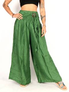  Pantalón amplio con hebilla de coco, esencia natural para comprar al por mayor o detalle  en la categoría de Ropa Hippie de Mujer | ZAS  [PAPN21] .