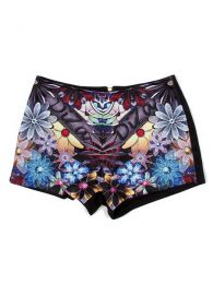 Outlet Ropa Hippie - Pantalones cortos estampados PAPO04 - Modelo Hippies flores