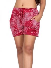 Pantalon corto rayón estampado [PAPO05]. Pantalones Cortos para comprar al por mayor o detalle  en la categoría de Ropa Hippie Bohemia de Mujer | ZAS.