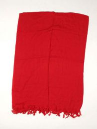 Modelo: Rojo Pañuelos Fulares Pareos - Pareo de rayón liso PARB04 - Modelo Rojo